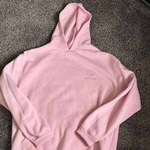 Baby Pink White Fox Hoodie